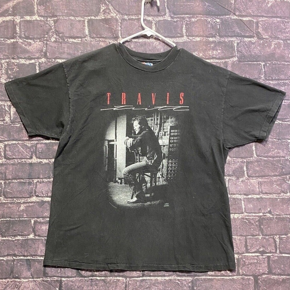 Vintage 1993 Travis Tritt Tour T Shirt Bud Country Cowboy Boot Music Concert 90s